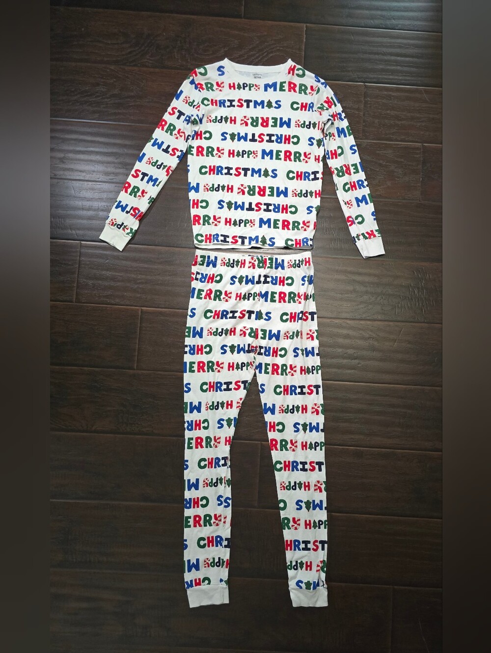 Carters Kids Long Sleeve Pants Set Christmas Pajamas Size 14